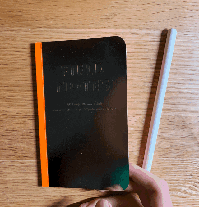 Opening my notebook
