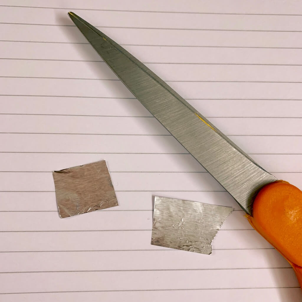 Cutting the foil